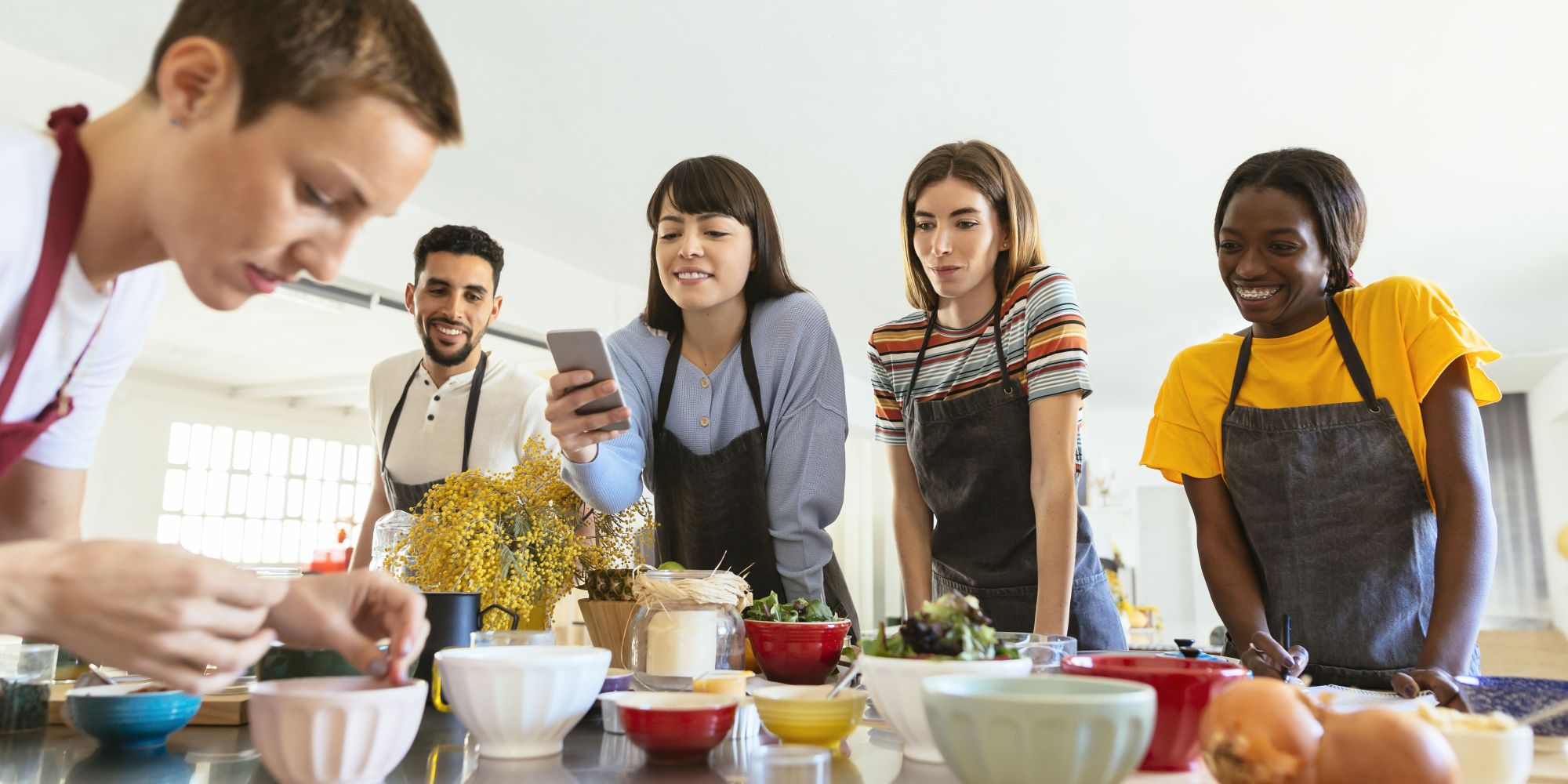 Teens Cooking Stock Image