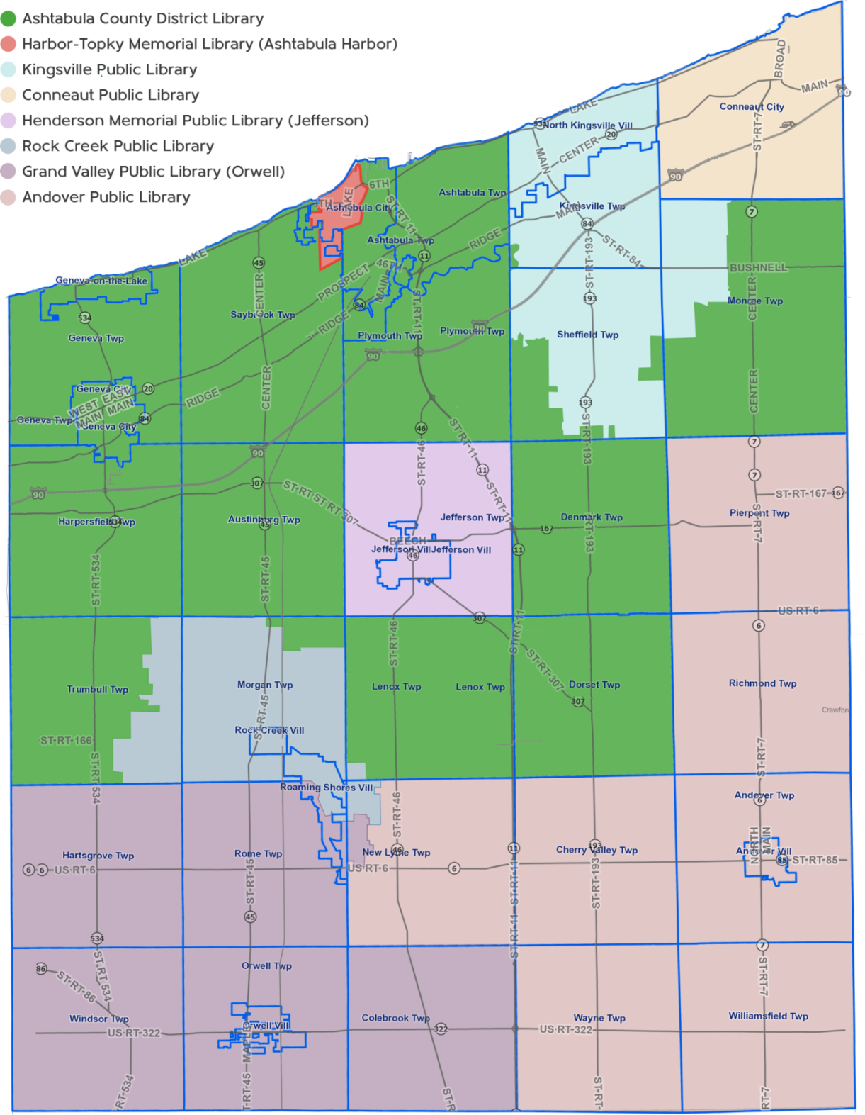 ACDL Servie Area Map