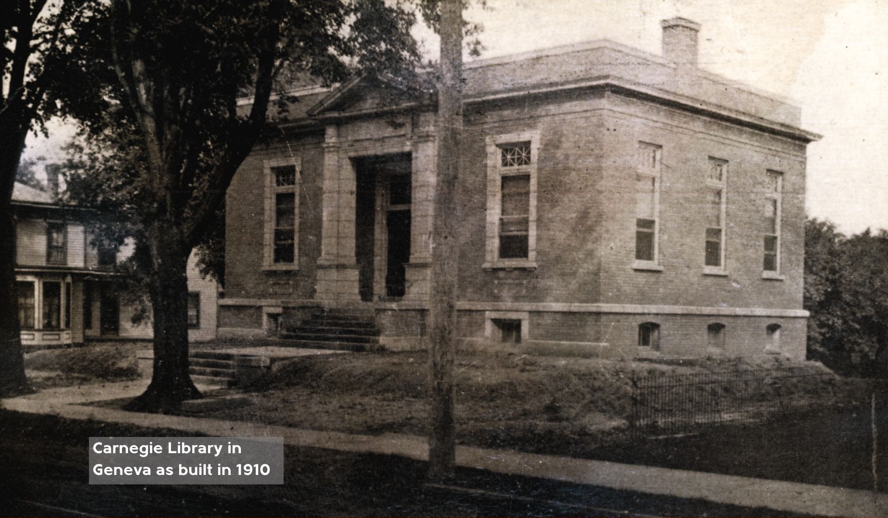 Carnegie Library in Geneva as built in 1910.