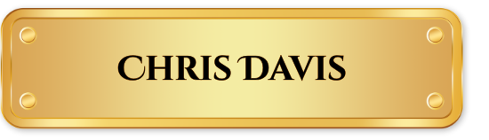 Chris Davis Name Plate