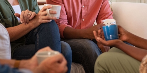 Coffee and Conversation Stock Image