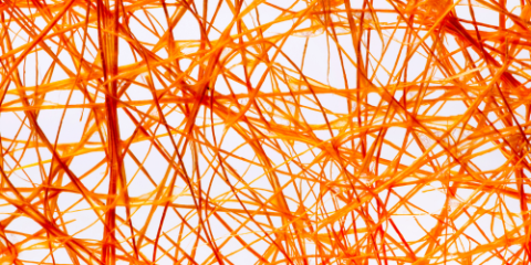Orange string art
