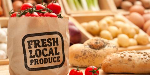 bag of local produce