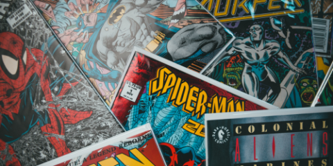 Photo of a pile of comics
