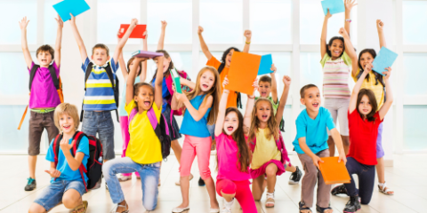 enthusiastic children