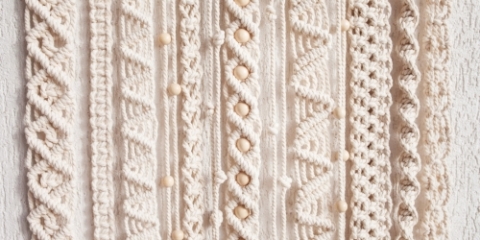 Close up of macrame pattern