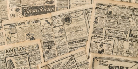 pages of an old newspaper