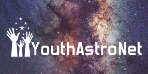 starry sky with Youth Astro Net logo