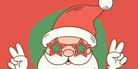 graphic of a cool santa