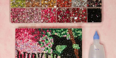 Close up of bedazzling supplies