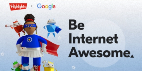 super hero girl with the title 'Be Internet Awesome'