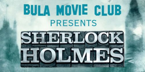 image with the text 'Sherlock Holmes' from the 2009 film
