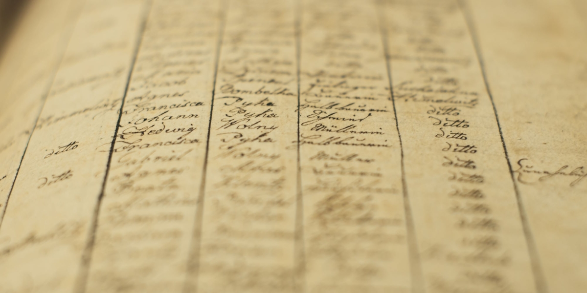 Genealogy Records Stock Image