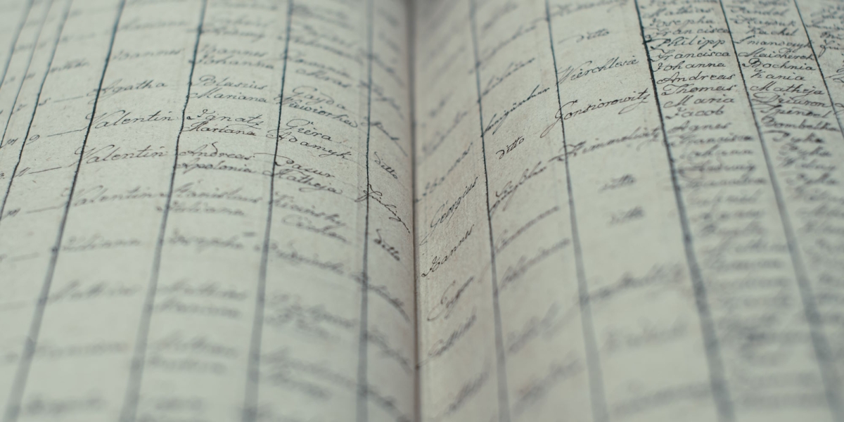 Genealogy Records Stock Image