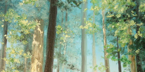 a close up of a watercolor painting