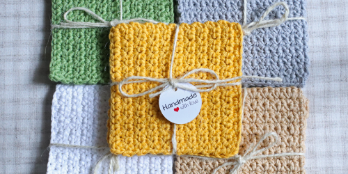 photo of crocheted coasters