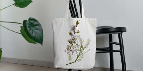 a printed totebag