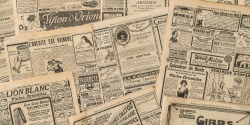 pages of an old newspaper