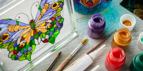 Faux stained glass project